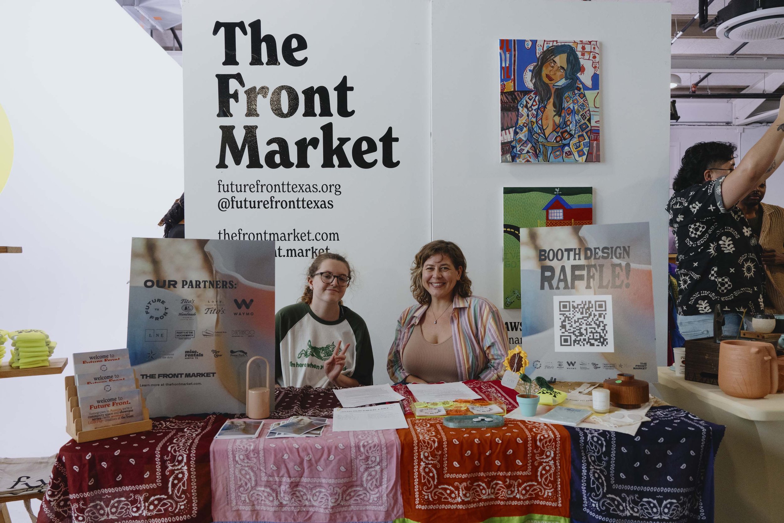 The Front Market is an independent marketplace and fair. Curated by Future Front. Welcoming 400+ vendors & 10,000+ guests across two seasons in Austin, we showcase women and LGBTQ+ creatives, designers, makers, craftspeople, small business owners and artists from Texas. Show up to support the people, places and things you want to see in the world.